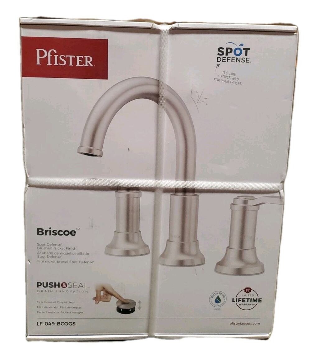Pfister Briscoe 8 in. Widespread Double Handle Bathroom Faucet in Brushed Nickel